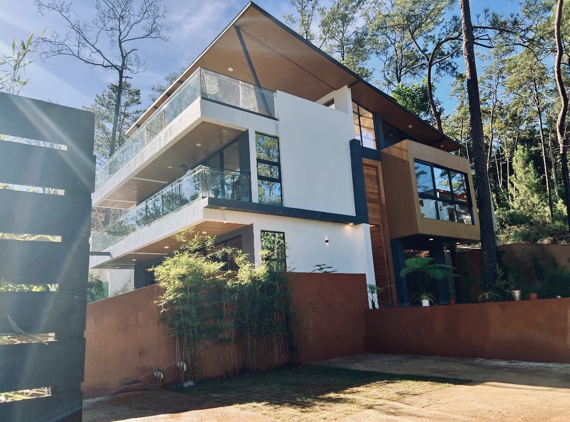 Modern two-story villa with glass balconies at Alterra